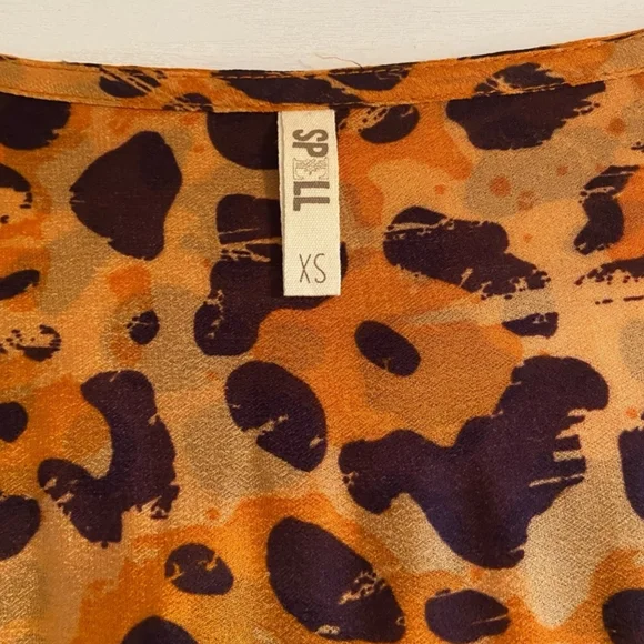 Spell Wild Ones Amber Gown Maxi Dress Leopard XS - Picture 3 of 6